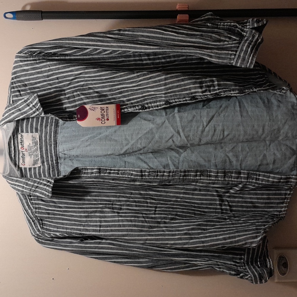 A button up mid sleeve top